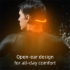 Bone Conduction Sports Headphones with LED Light Strip, Waterproof, BT6.0 Wireless Earphones, MP3 Mode, Support 32G Memory