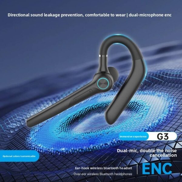 H4cd05a8ada1046778fdbc8634cb3a86cC G3 Business Wireless Noise Cancelling Sports Headset, Over-Ear Bluetooth Headphone, Single-Ear ENC Headset