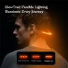 Bone Conduction Sports Headphones with LED Light Strip, Waterproof, BT6.0 Wireless Earphones, MP3 Mode, Support 32G Memory