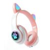 Colorful Glowing Cat Ear Over-Ear Wireless Bluetooth Gaming Headphones