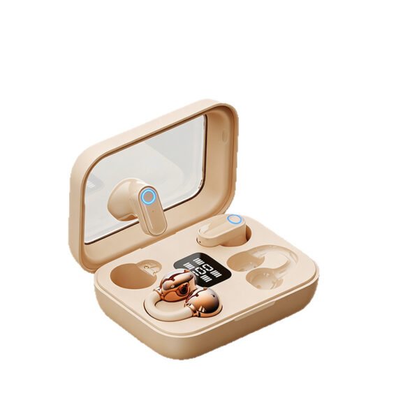 Wireless Bluetooth Headset with Digital Display, Clip-On Design, and High-Definition Call Quality