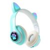 Colorful Glowing Cat Ear Over-Ear Wireless Bluetooth Gaming Headphones