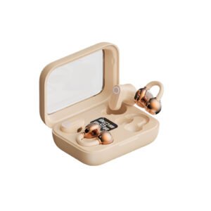 Wireless Bluetooth Headset with Digital Display, Clip-On Design, and High-Definition Call Quality